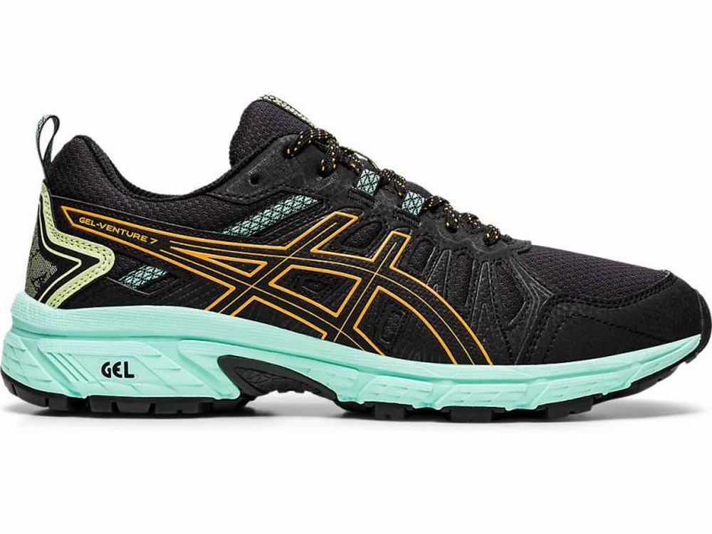 Asics GEL-VENTURE 7 (D) Terepfutó Női Fekete Narancssárga | 390512-POQ