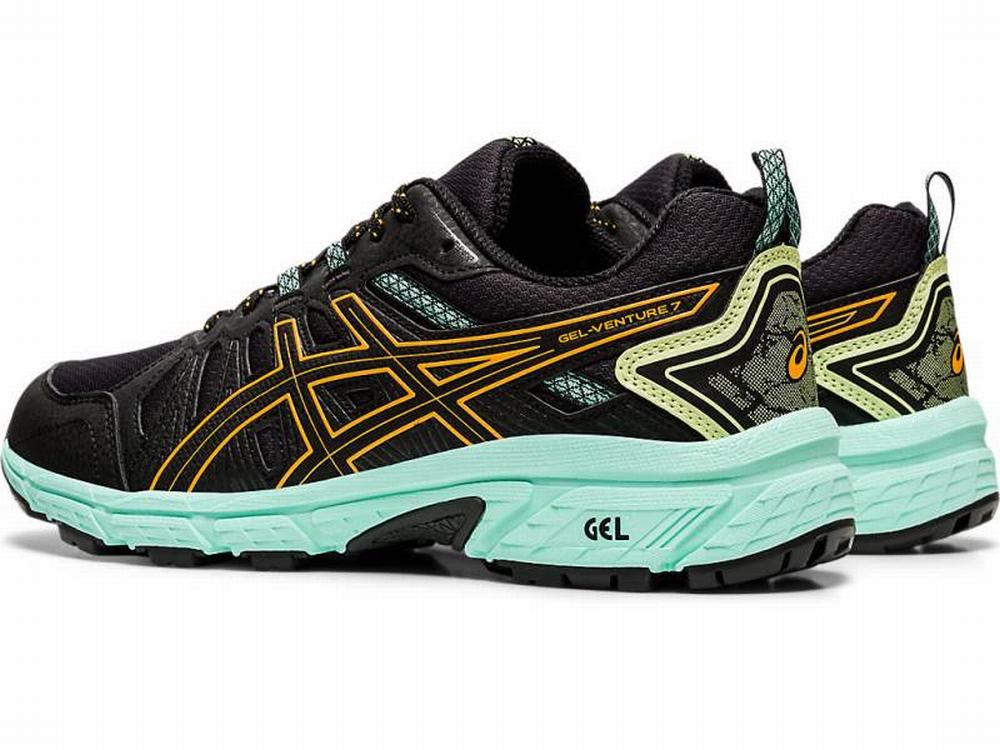 Asics GEL-VENTURE 7 (D) Terepfutó Női Fekete Narancssárga | 390512-POQ