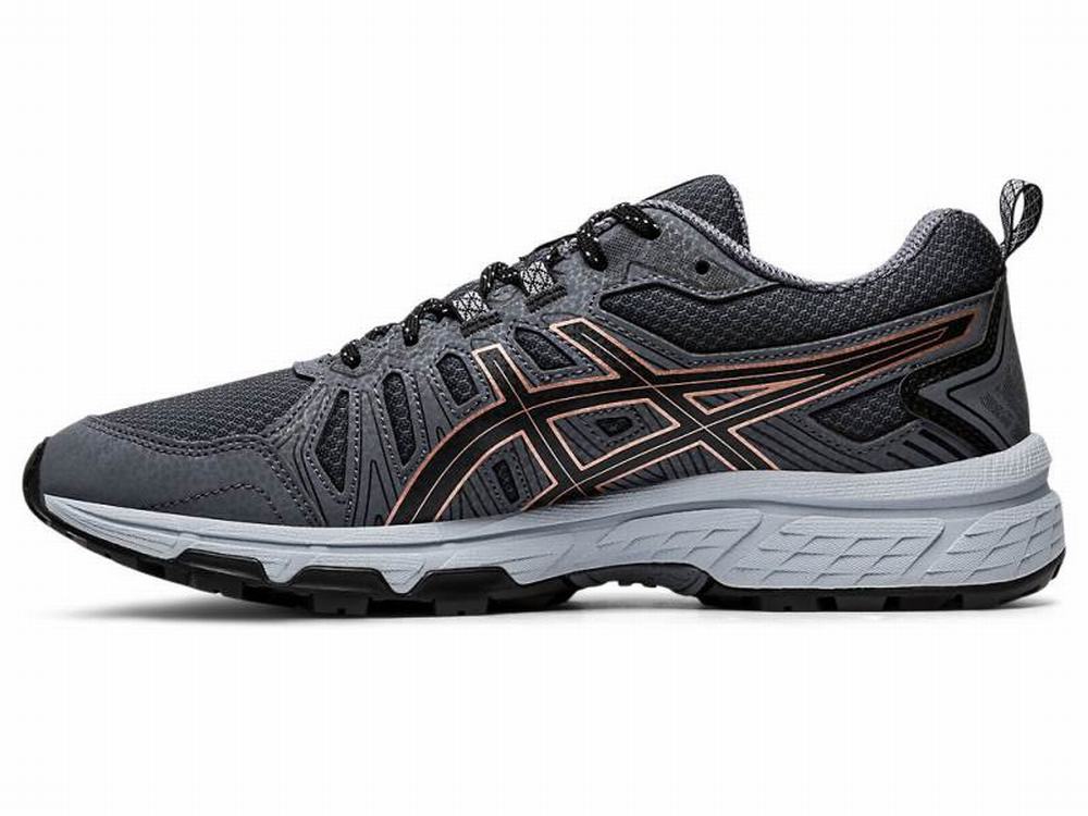 Asics GEL-VENTURE 7 (D) Terepfutó Női Mélyszürke Rózsaszín Szürke Arany | 735689-CUW