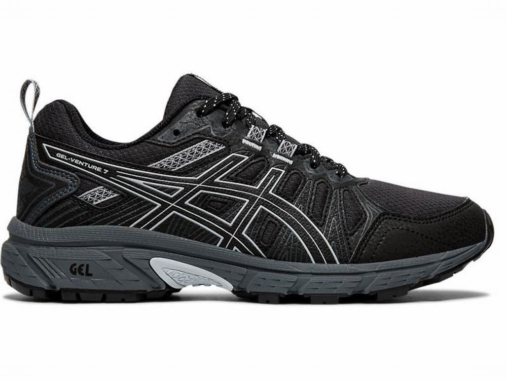 Asics GEL-VENTURE 7 Terepfutó Női Fekete Szürke | 843927-NSM