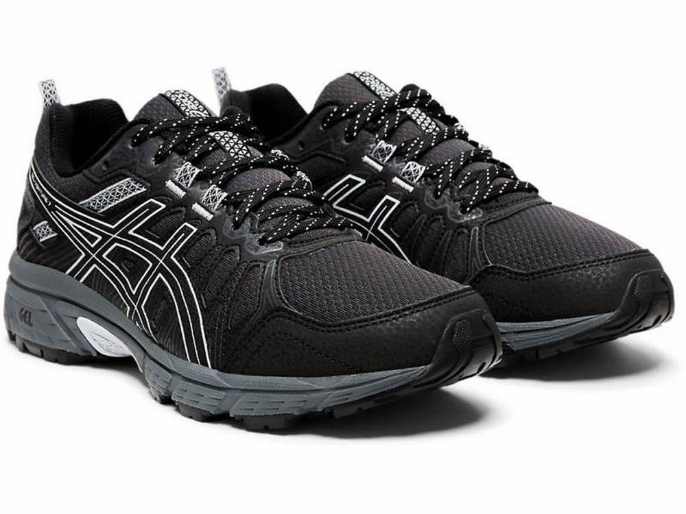 Asics GEL-VENTURE 7 Terepfutó Női Fekete Szürke | 843927-NSM