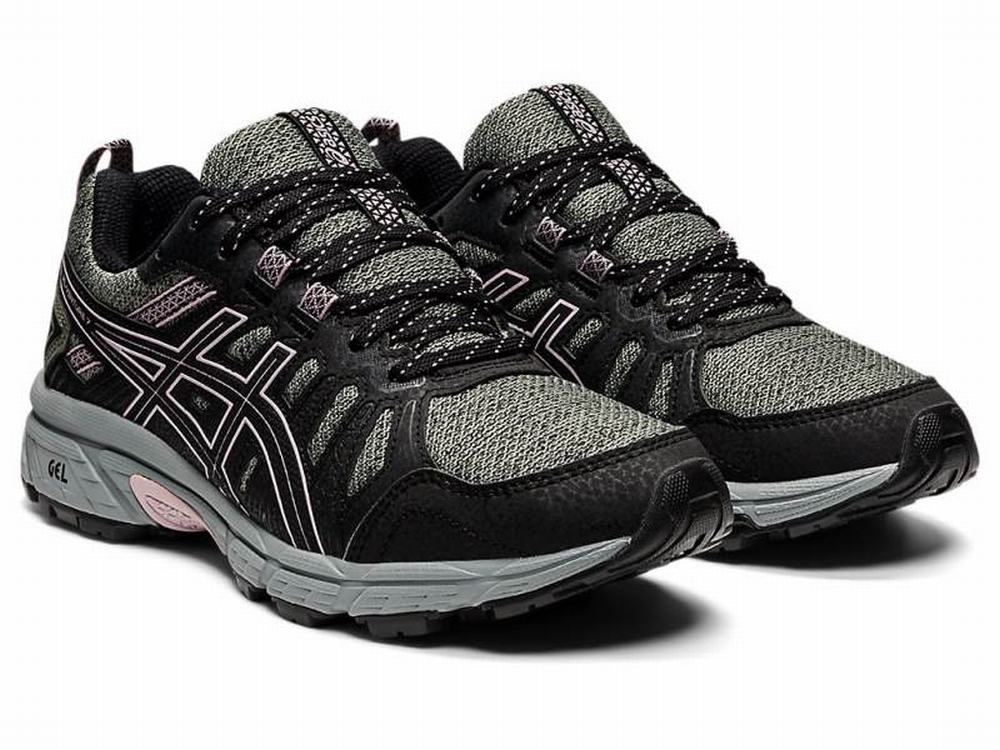 Asics GEL-VENTURE 7 Terepfutó Női Zöld Rózsaszín | 096387-UWD