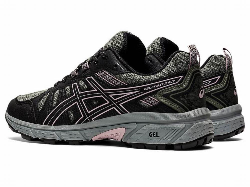 Asics GEL-VENTURE 7 Terepfutó Női Zöld Rózsaszín | 096387-UWD