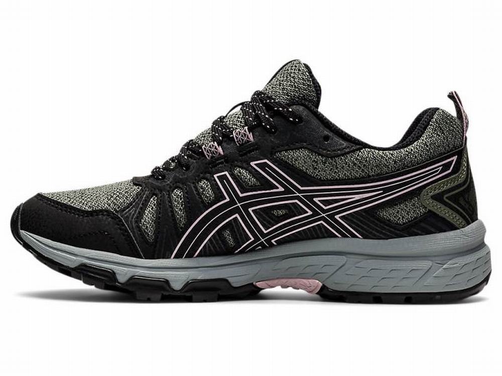 Asics GEL-VENTURE 7 Terepfutó Női Zöld Rózsaszín | 096387-UWD