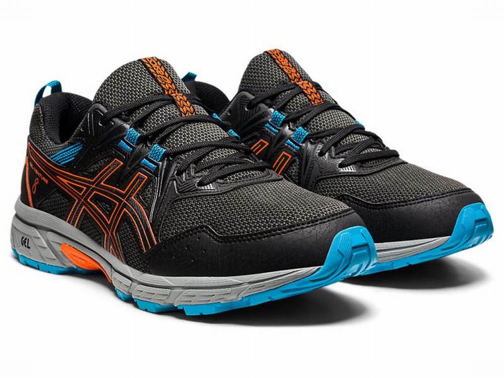 Asics GEL-VENTURE 8 Terepfutó Férfi Fekete Arany Narancssárga | 684027-KVR