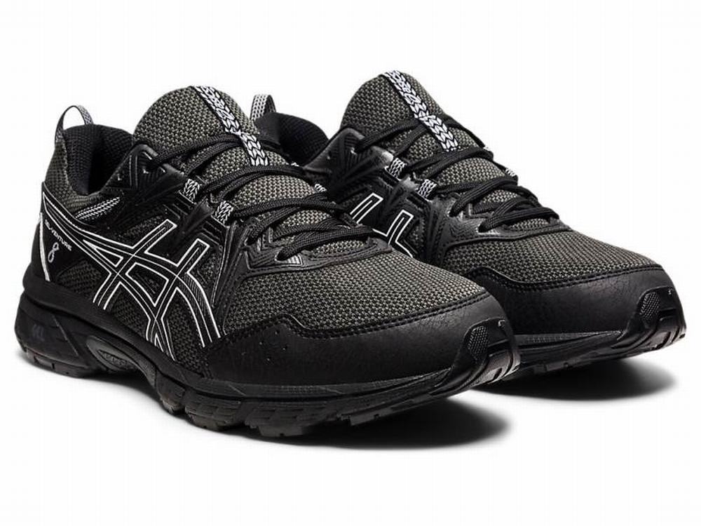 Asics GEL-VENTURE 8 Terepfutó Férfi Fekete Fehér | 807562-YXA