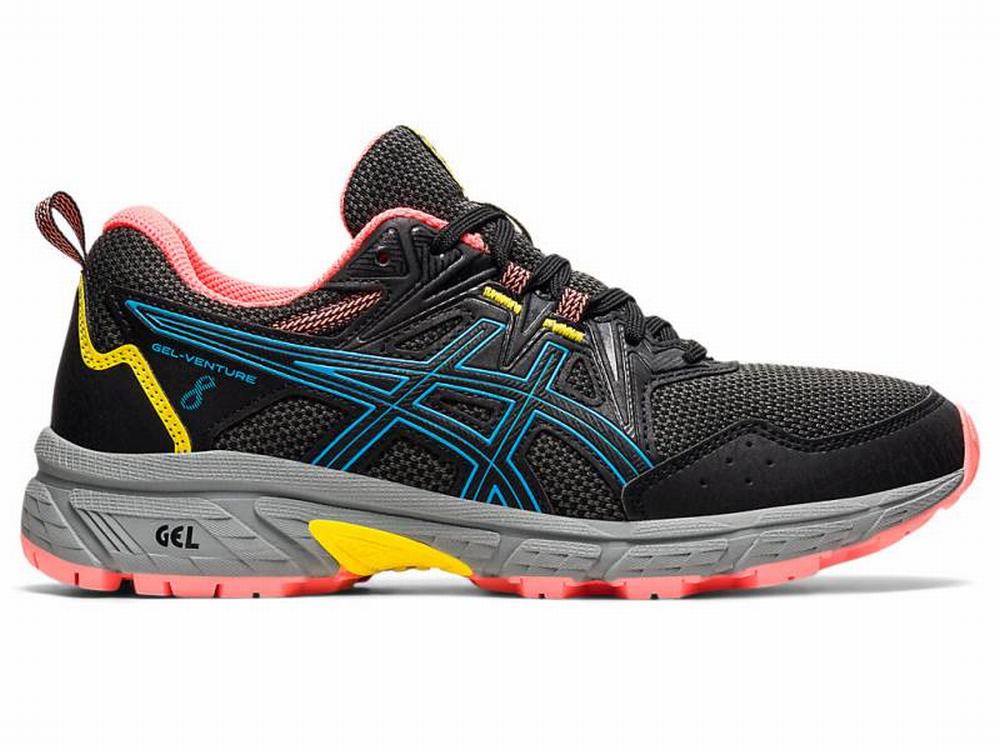 Asics GEL-VENTURE 8 Terepfutó Női Fekete Világos Türkiz | 135867-LYI