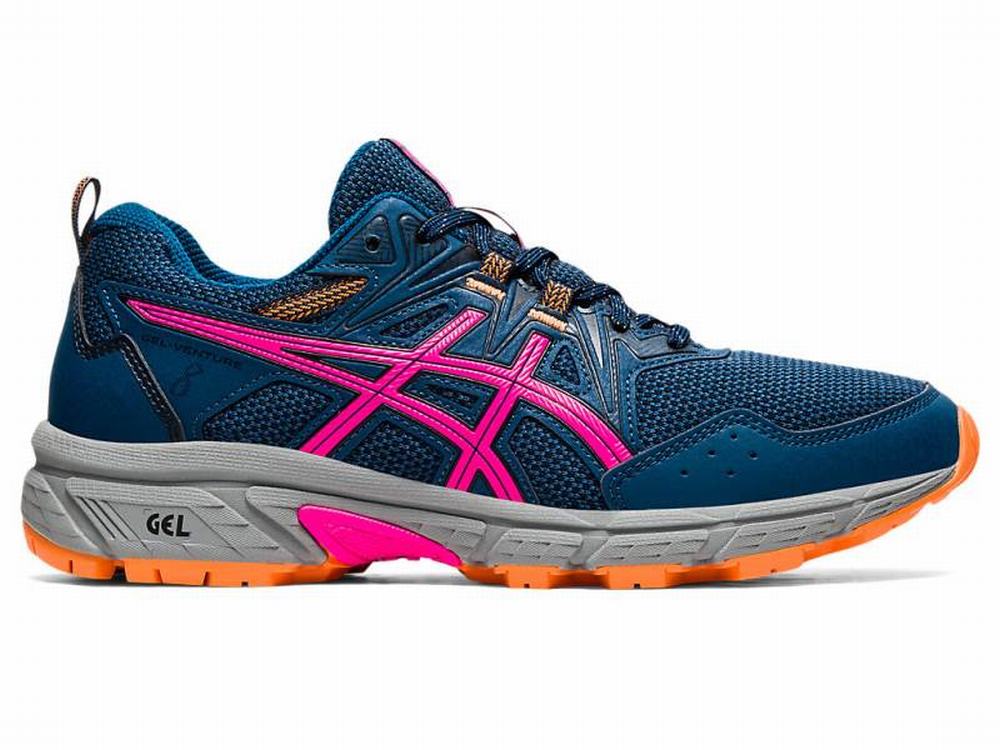 Asics GEL-VENTURE 8 Terepfutó Női Kék Rózsaszín | 682915-ZLY