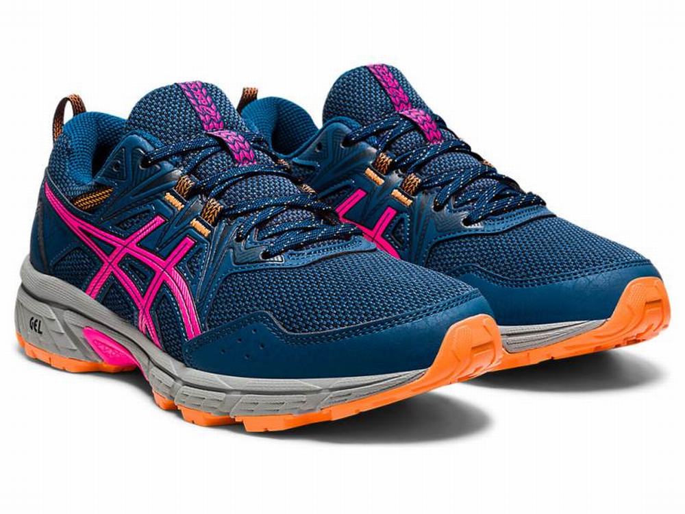 Asics GEL-VENTURE 8 Terepfutó Női Kék Rózsaszín | 682915-ZLY