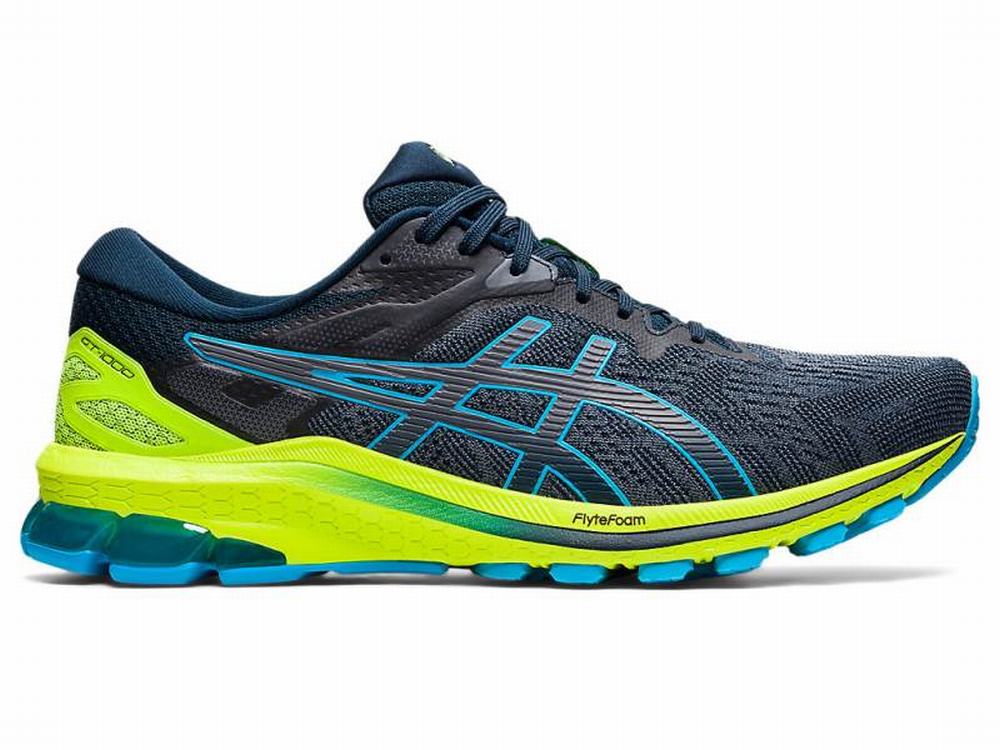 Asics GT-1000 10 Futócipő Férfi Kék Zöld | 961034-ZTU