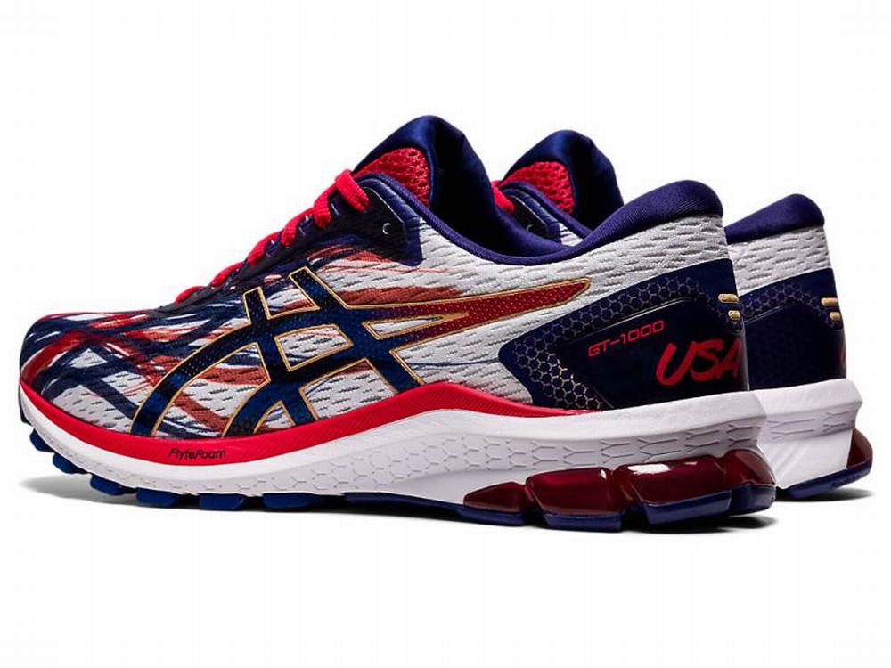 Asics GT-1000 9 Futócipő Férfi Fehér Kék | 297584-YMQ