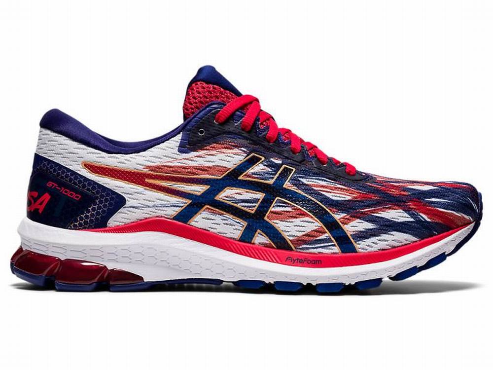 Asics GT-1000 9 Futócipő Férfi Fehér Kék | 297584-YMQ