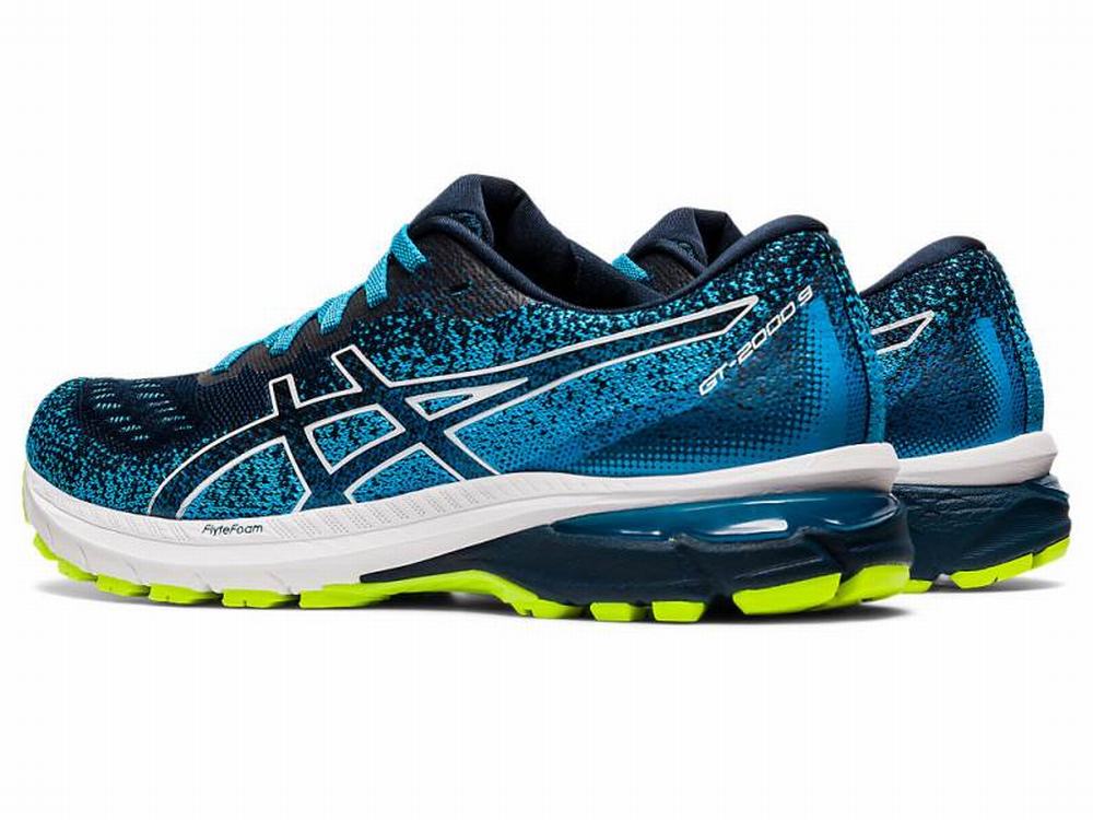 Asics GT-2000 9 KNIT Futócipő Férfi Fehér Kék | 892701-GWN