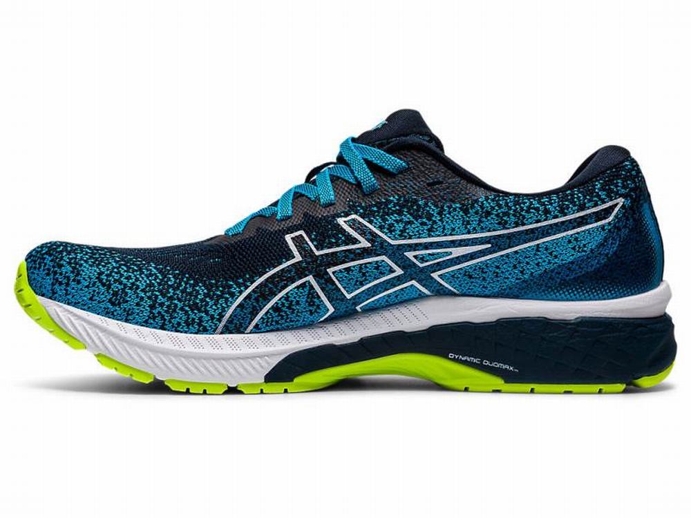 Asics GT-2000 9 KNIT Futócipő Férfi Fehér Kék | 892701-GWN