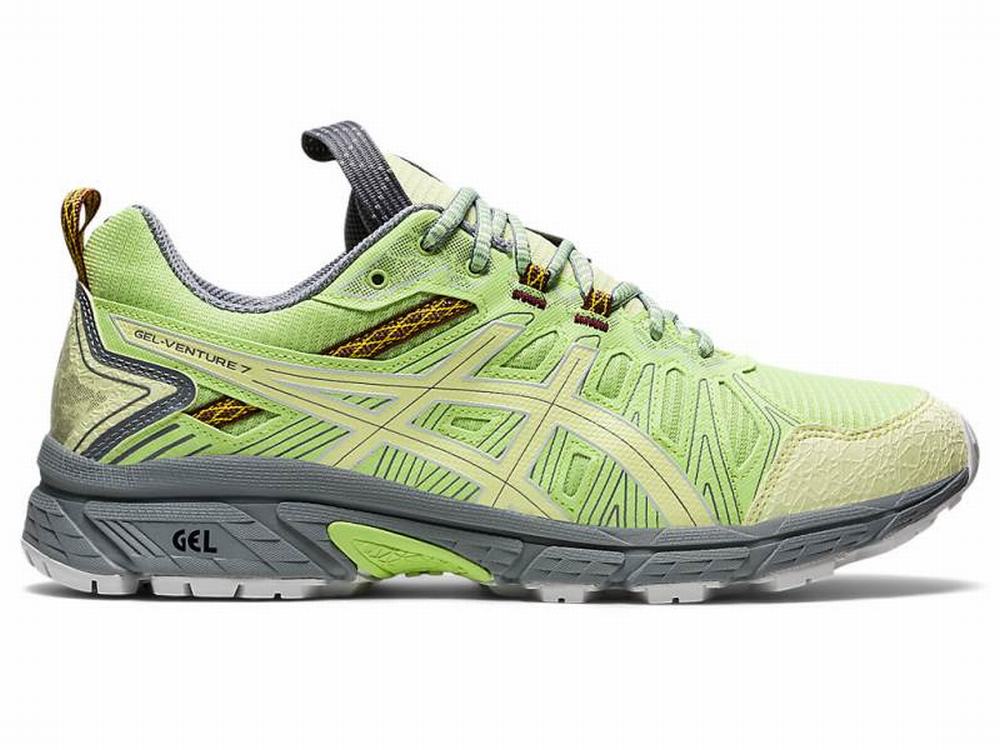 Asics HN1-S GEL-VENTURE Utcai Cipő Férfi Zöld Sárga | 052746-KPJ