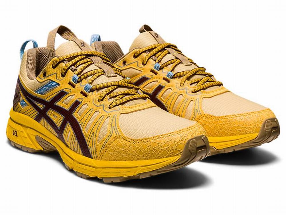 Asics HN1-S GEL-VENTURE Utcai Cipő Férfi Sárga Barna | 857916-BTJ