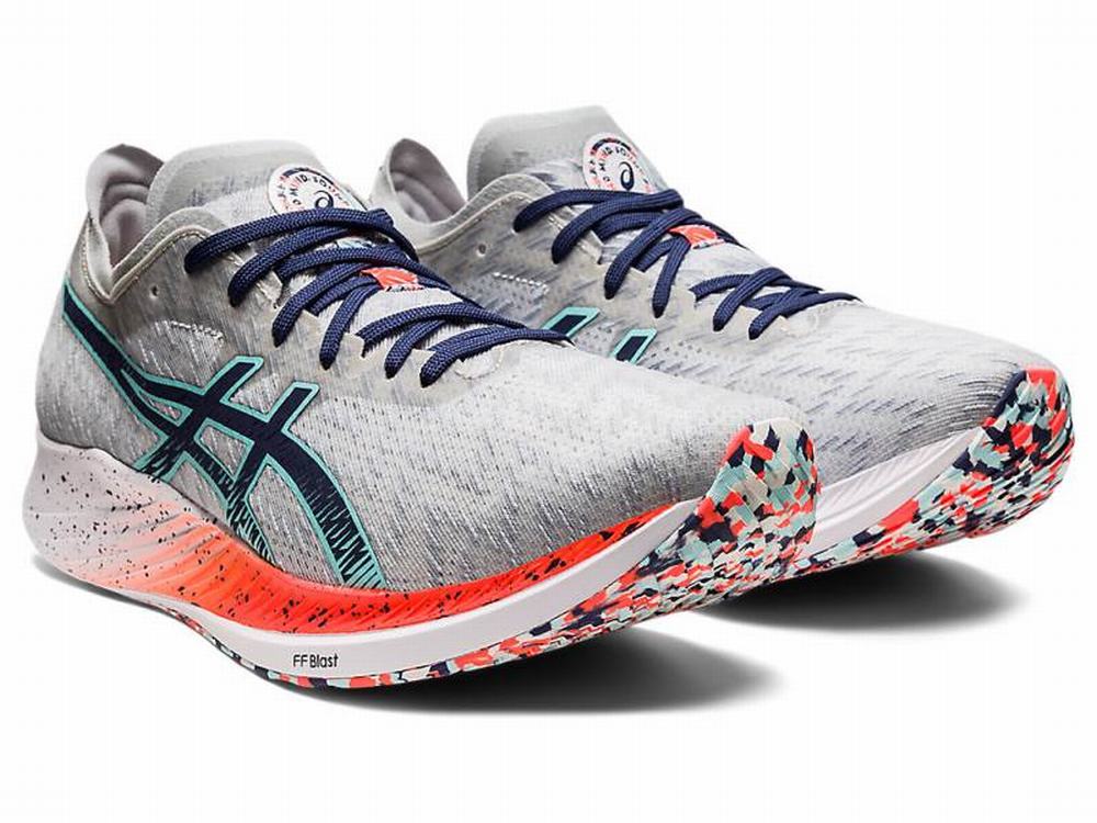 Asics MAGIC SPEED Futócipő Férfi Szürke Kék | 498107-LTM