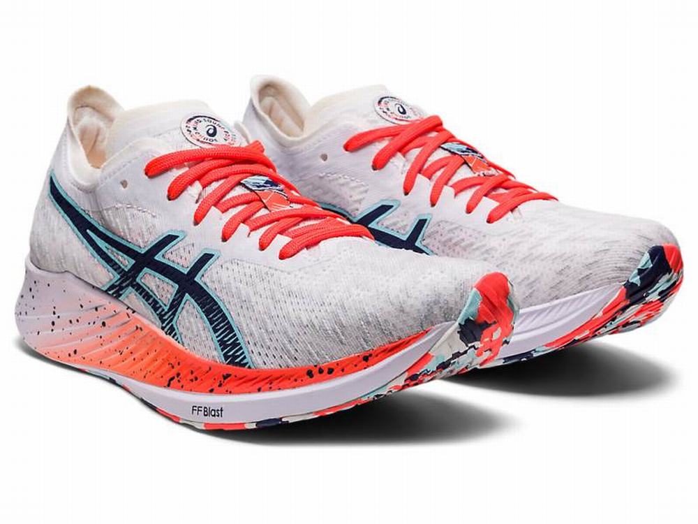 Asics MAGIC SPEED Futócipő Női Fehér Kék | 703418-SMG