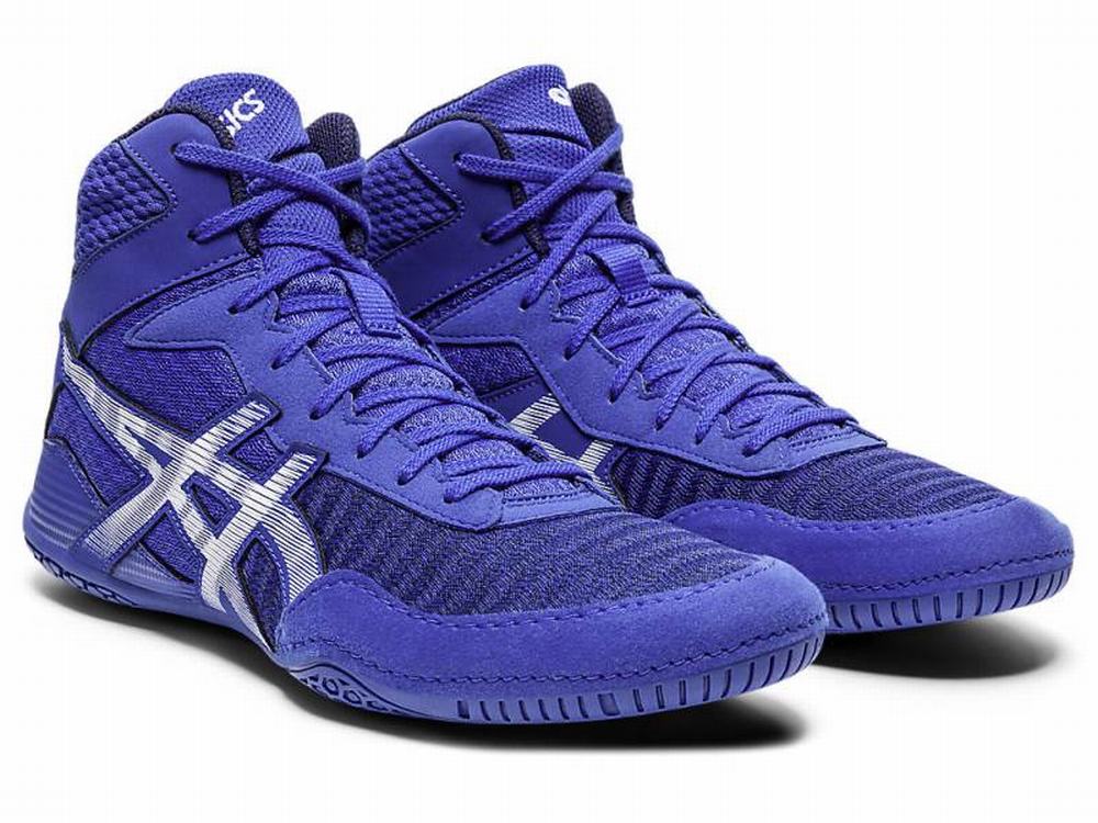 Asics MATCONTROL 2 Birkózó Cipő Férfi Fehér Kék Barna | 765238-JLC