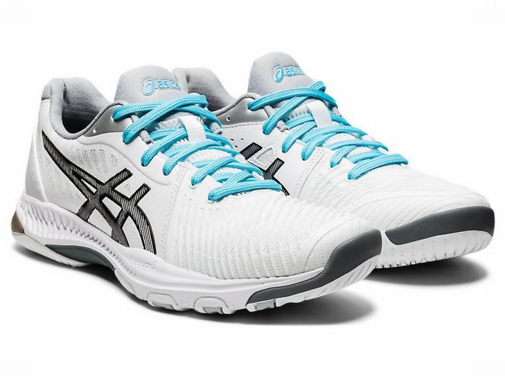 Asics NETBURNER BALLISTIC FF 2 Röplabda Cipő Női Fekete Fehér | 546397-NGK