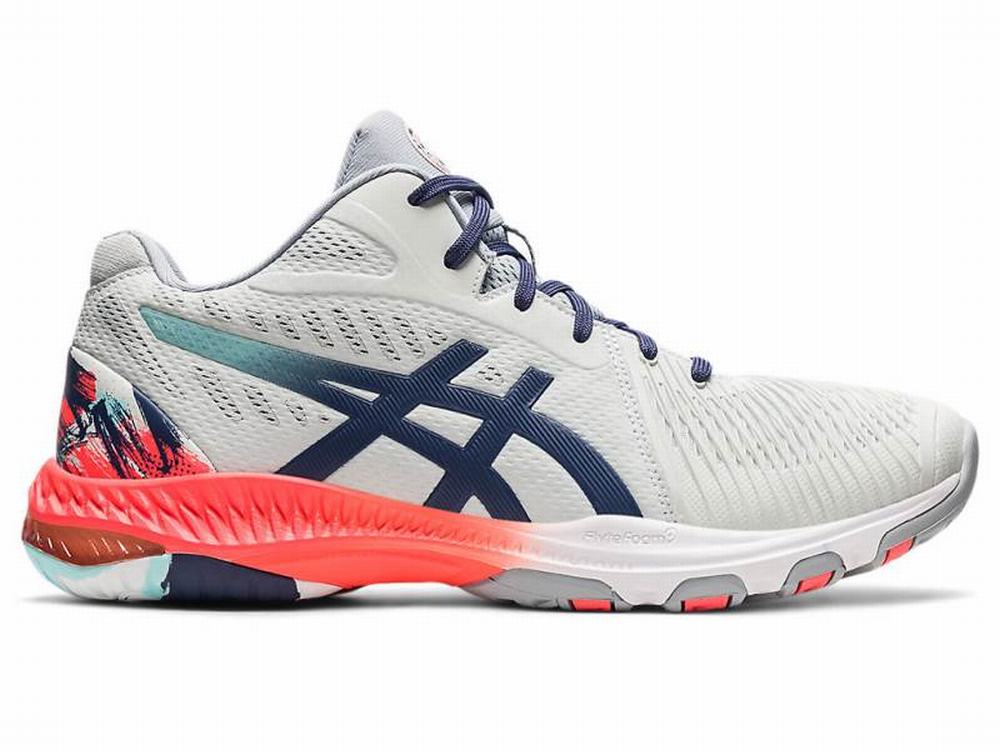 Asics NETBURNER BALLISTIC FF MT 2 Röplabda Cipő Férfi Szürke Narancssárga Piros | 861592-OLN