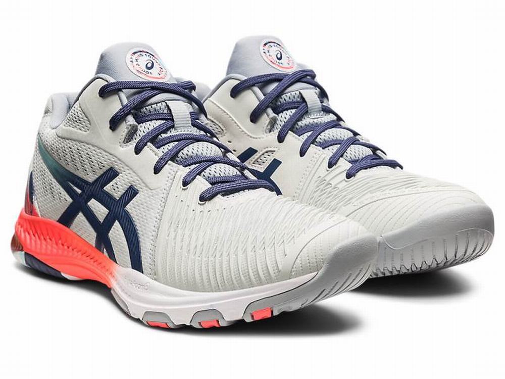 Asics NETBURNER BALLISTIC FF MT 2 Röplabda Cipő Férfi Szürke Narancssárga Piros | 861592-OLN