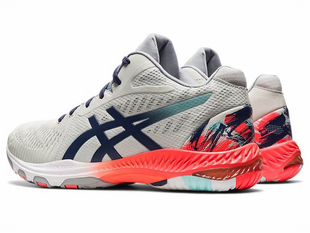 Asics NETBURNER BALLISTIC FF MT 2 Röplabda Cipő Férfi Szürke Narancssárga Piros | 861592-OLN