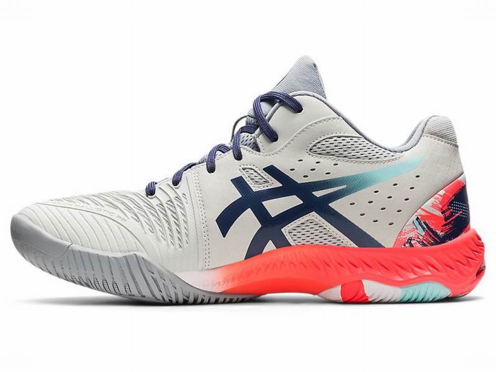 Asics NETBURNER BALLISTIC FF MT 2 Röplabda Cipő Férfi Szürke Narancssárga Piros | 861592-OLN