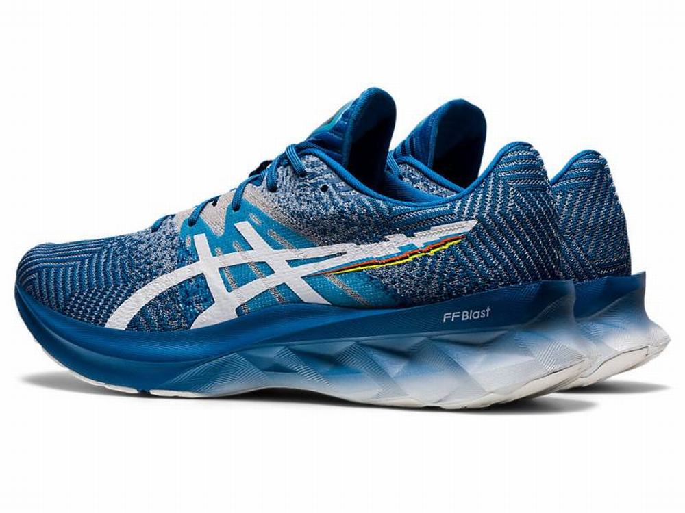 Asics NOVABLAST Futócipő Férfi Fehér Kék | 213740-BVZ