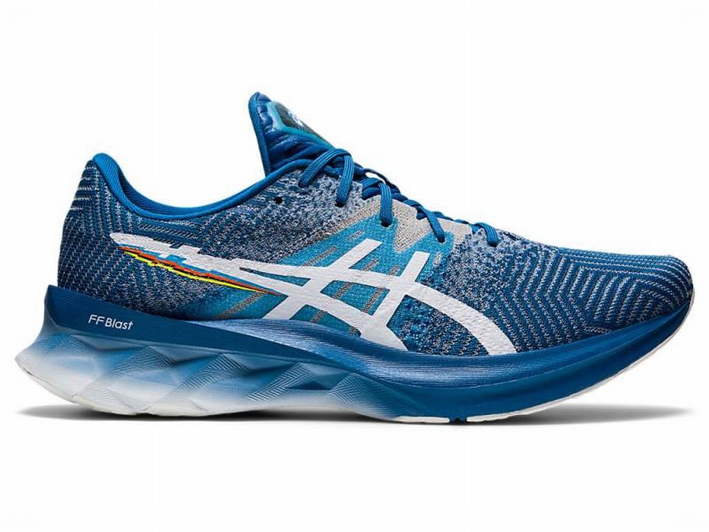 Asics NOVABLAST Futócipő Férfi Fehér Kék | 213740-BVZ