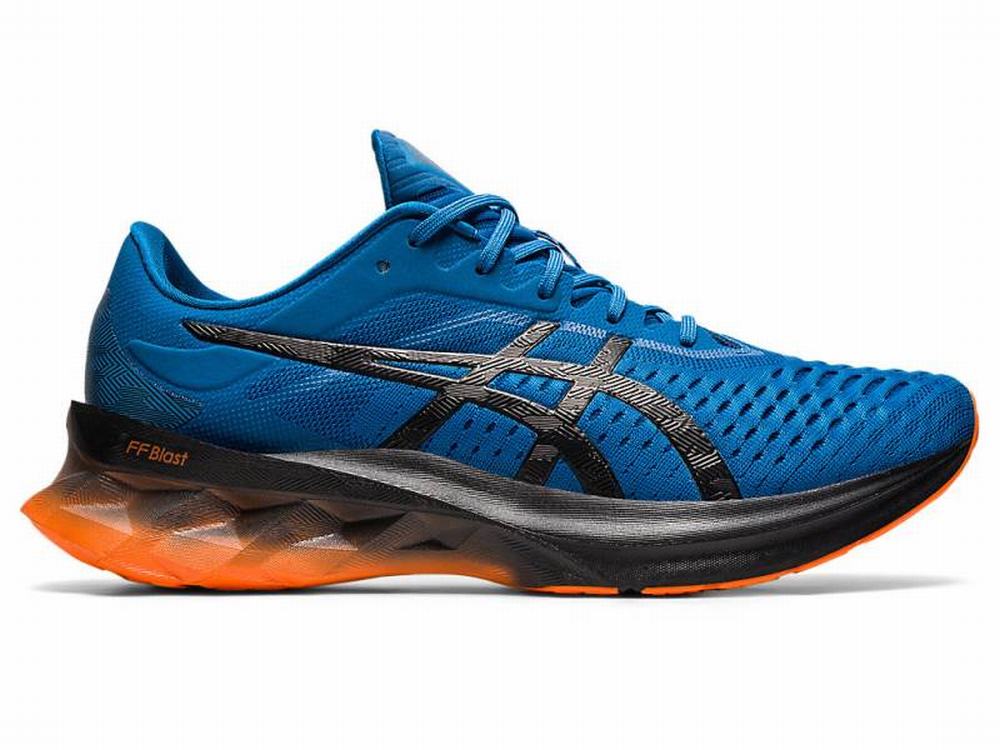 Asics NOVABLAST Futócipő Férfi Fekete Kék | 956413-JIZ