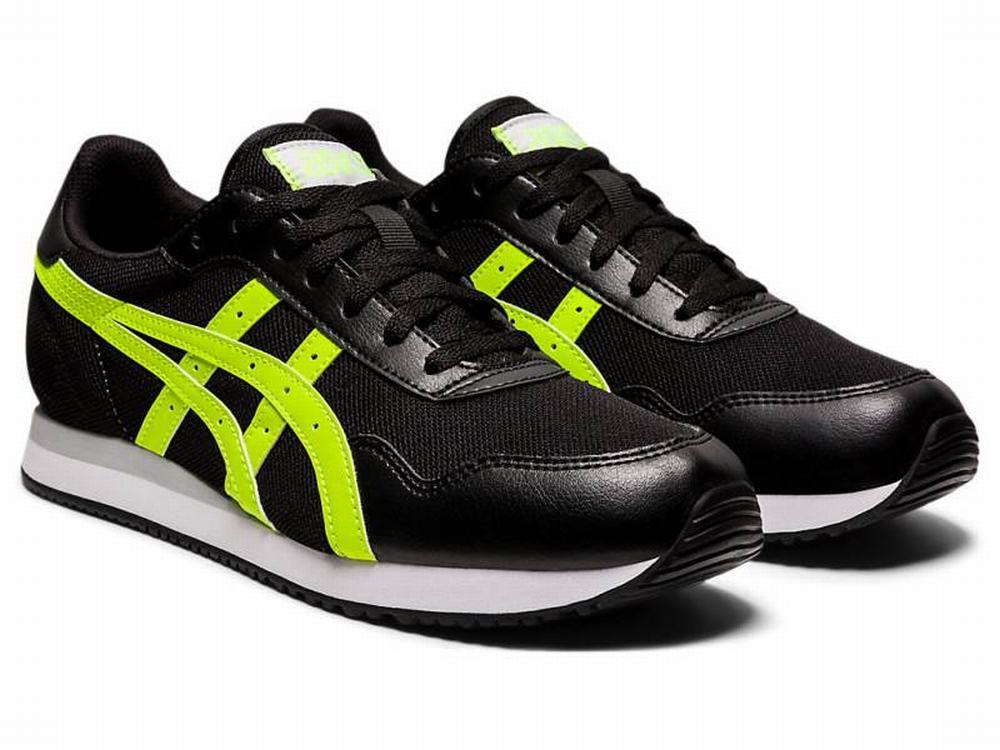 Asics TIGER RUNNER Utcai Cipő Férfi Fekete Zöld | 576021-JMR